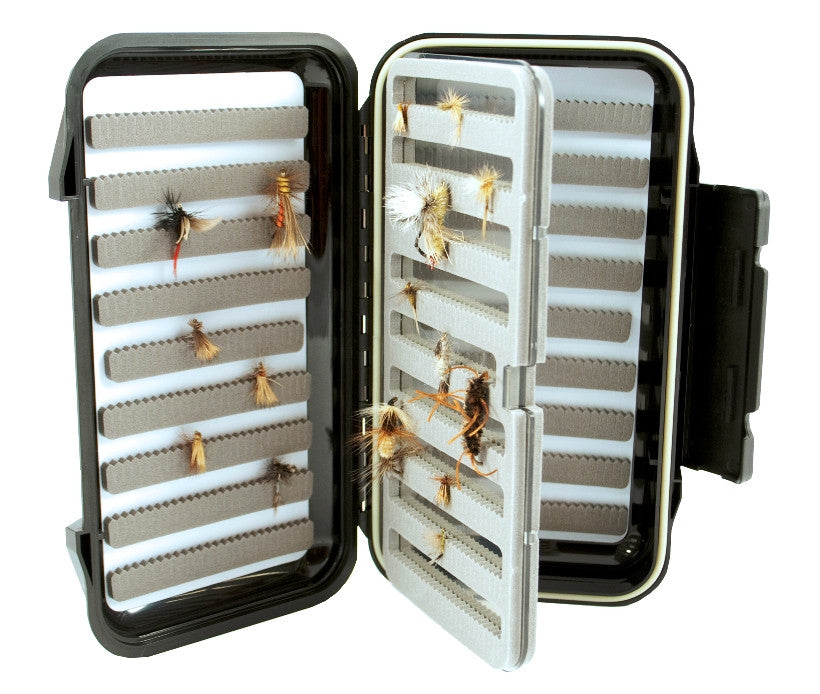 Large Durable Fly Fishing "Go To" Fly Box w/ Swing Leaf Center - Holds More Flies #1209