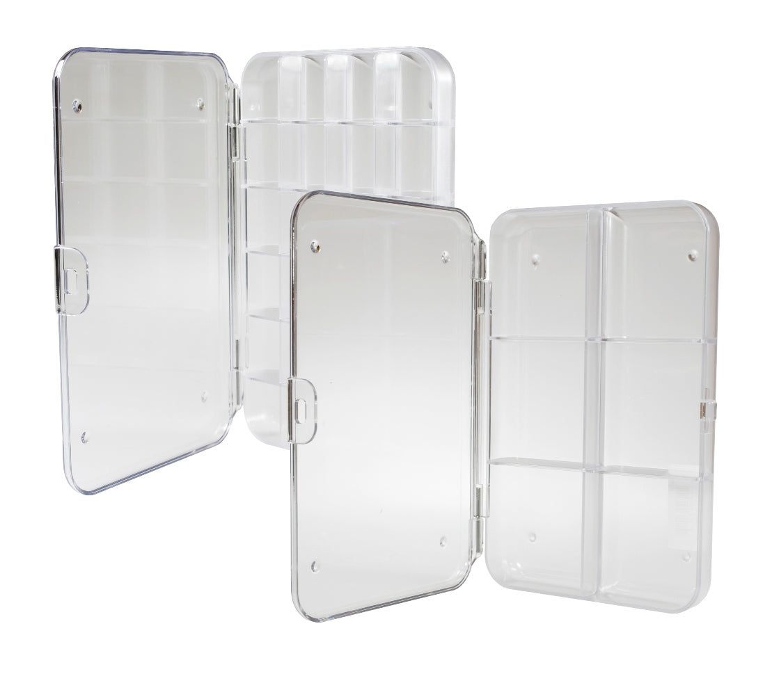 Set of 2 - Clear Polycarbonate Fly Box Combo