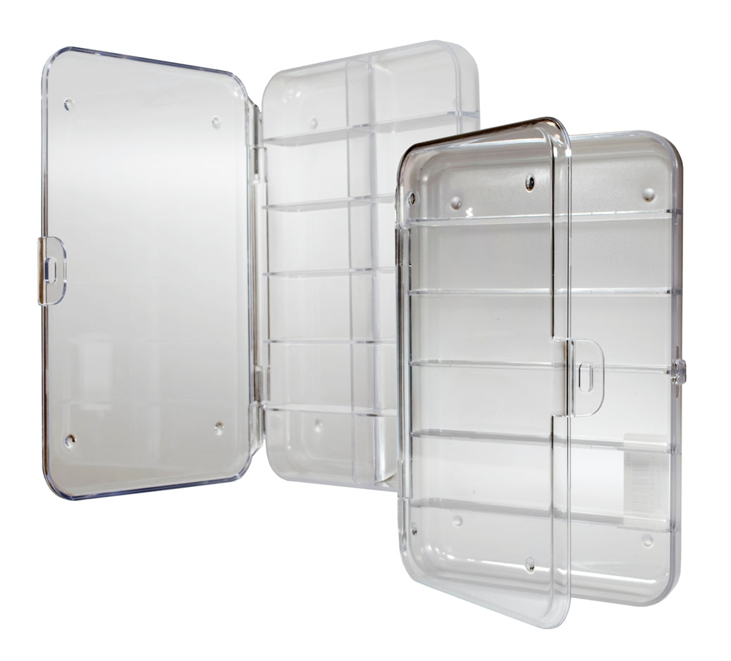 Set of 2 - Clear Polycarbonate Fly Box Combo
