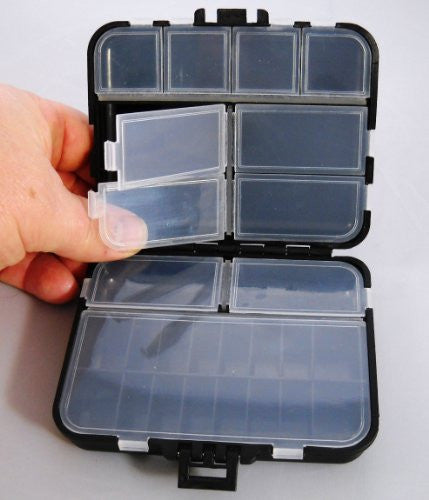 Set of 2 -Fly Box Organizer w/ 11 Compartments