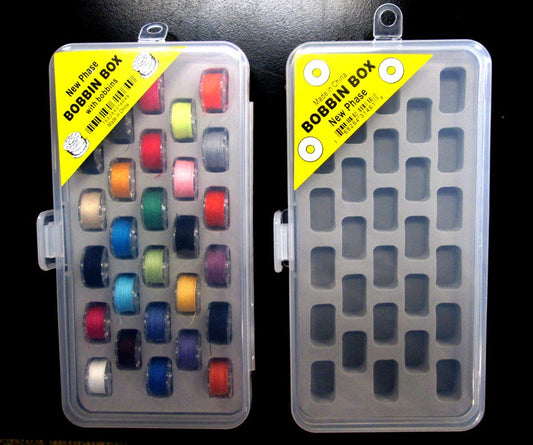 Set of 2 -Tidy Crafts Bobbin Box Organizers includes 28 Pre-wound Bobbins Item 1465