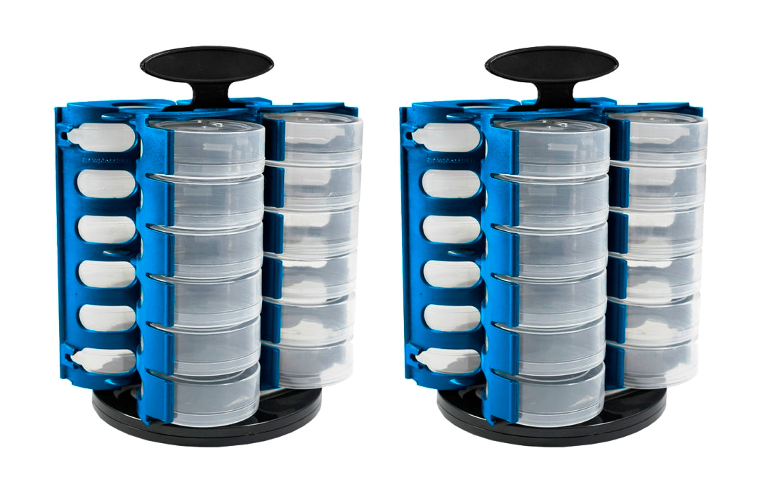 Set of 2-Carousel 24 Cup Bead, Hardware, Fishing, Craft Storage Organizers - w/ 1 Free Funnel Tray …