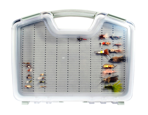 Huge "Flybrary" Water-Resistant Saltwater Salmon Fly Box  #1275