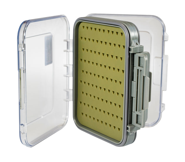 Water-Resistant Silicone Fly Box With FREE Black Stainless Steel Zinger #1350