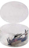 New Phase 3" Large Round Plastic Container w/ Attached Lid - 250 Bulk Count #