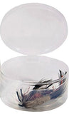 New Phase 6 Count - 3" Round Plastic Containers w/ Attached Lids - Shuttle Cups #1387