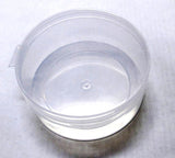 New Phase 6 Count - 3" Round Plastic Containers w/ Attached Lids - Shuttle Cups #1387