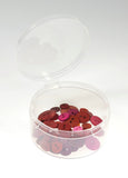 New Phase 6 Count - 3" Round Plastic Containers w/ Attached Lids - Shuttle Cups #1387