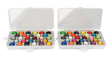 Set of 2 - Tidy Crafts Bobbin Boxes w/ 28 Assorted Color Pre-Wound Threaded Bobbins Each Item 1464 Pair