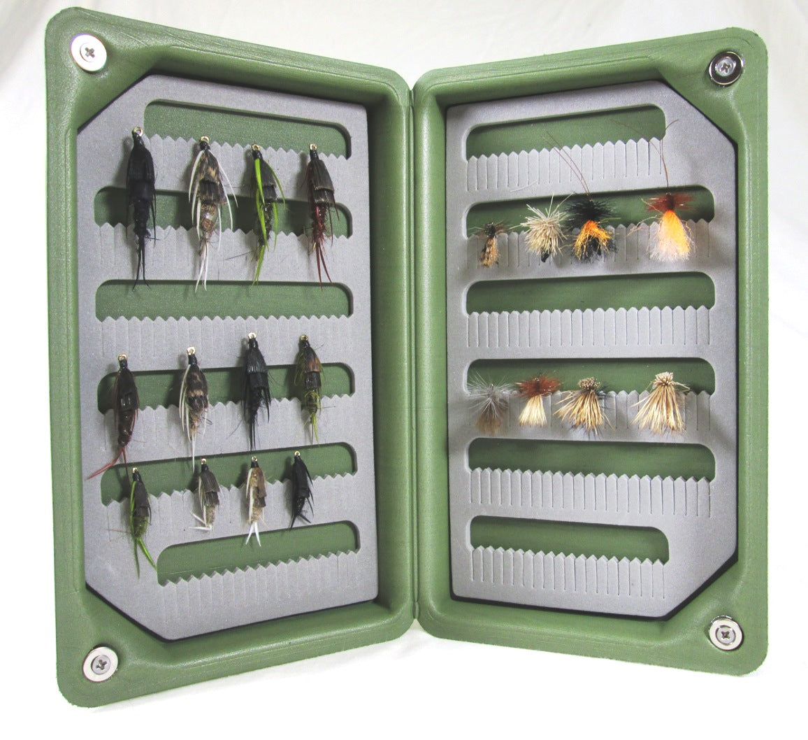 Light Weight Floating Olive Green EVA Fly Box- Standard Pocket Size #M –  Tidy Crafts /New Phase Fly Fishing