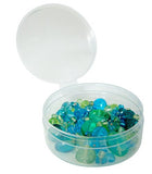 New Phase 12 Count - Clear Round Plastic Containers w/ Attached Lids - Shuttle Cups #1629