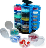 Set of 2-Carousel 24 Cup Bead, Hardware, Fishing, Craft Storage Organizers - w/ 1 Free Funnel Tray …