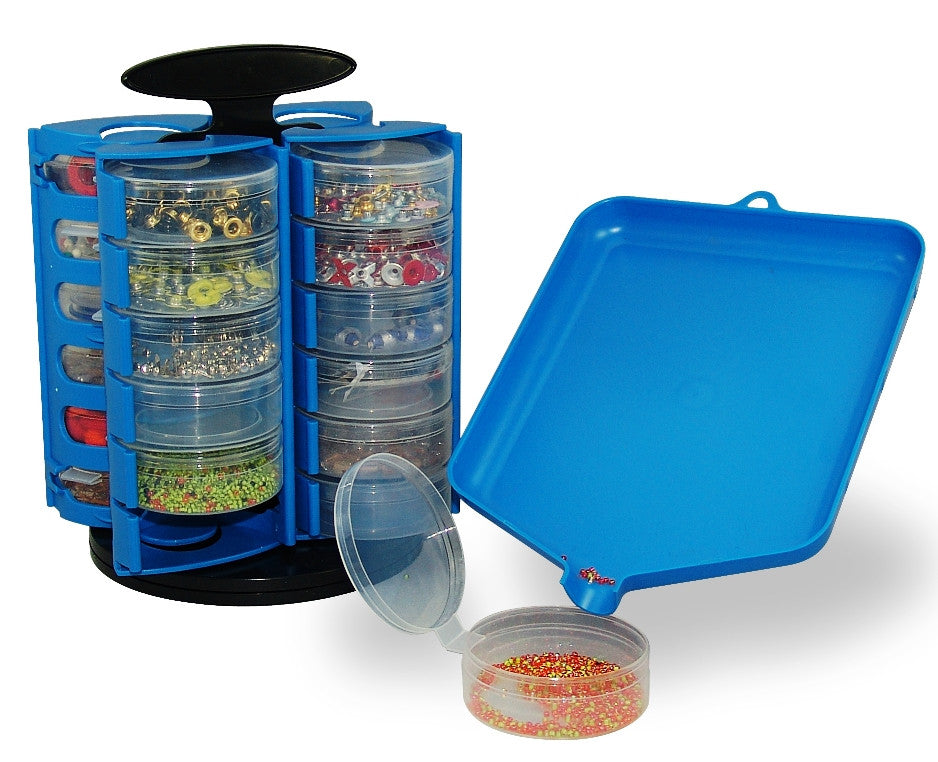Set of 2-Carousel 24 Cup Bead, Hardware, Fishing, Craft Storage