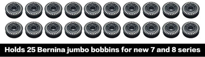 1 Pair Bobbin Boxes for BERNINA'S New 7 and 8 Series Jumbo Bobbins