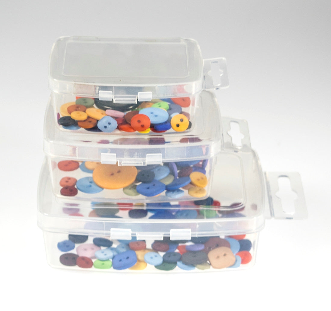 Medium Clear Poly Snap Lid Container w/ Hang Tab- 200 Bulk Count
